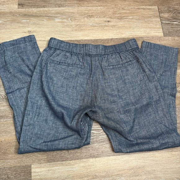 THEORY- Korene Chambray Linen Blend Pant- sz. S - Picture 6 of 11